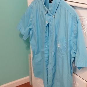 Chaps baby blue Mens button up shirt